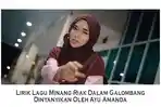Lirik Lagu Riak Dalam Galombang Dinyanyikan Penyanyi Minang Ayu Amanda