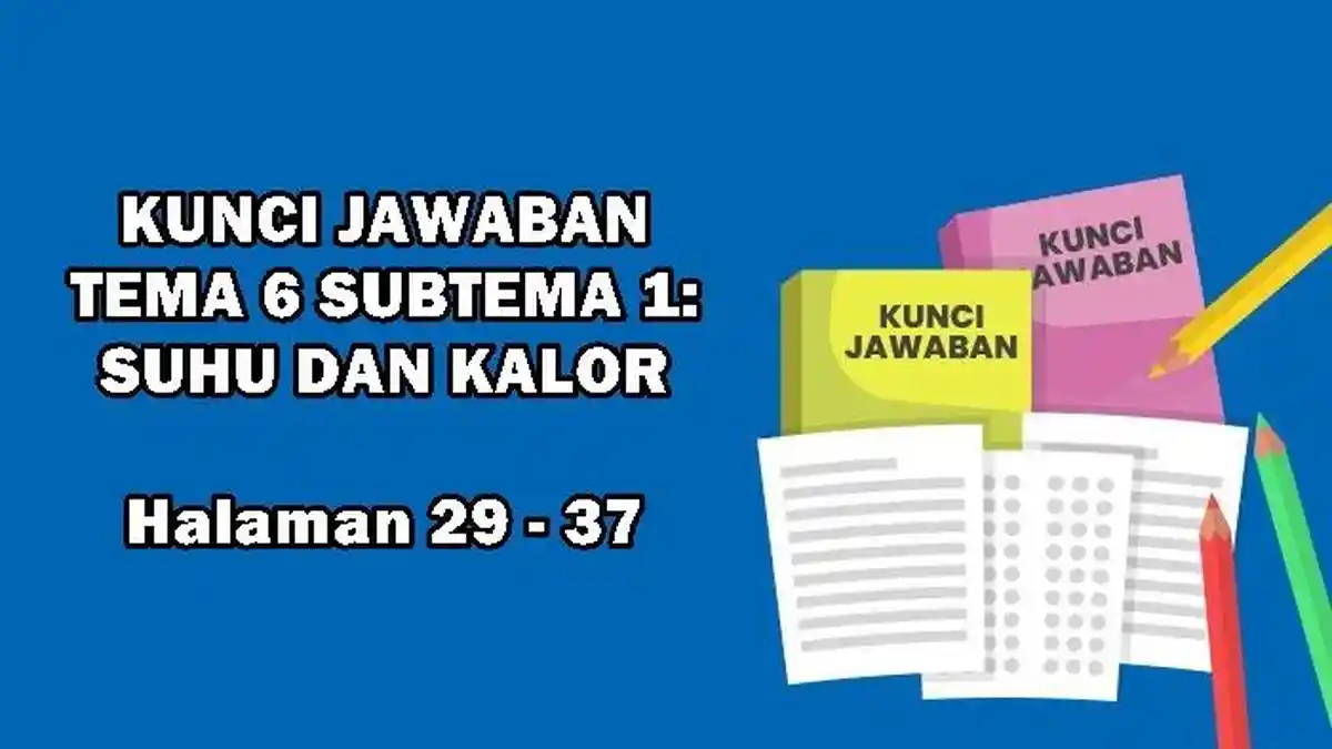 Kunci Jawaban Tema 6 Kelas 5, Tematik SD Halaman 29 - 37 Subtema 1: Suhu dan Kalor