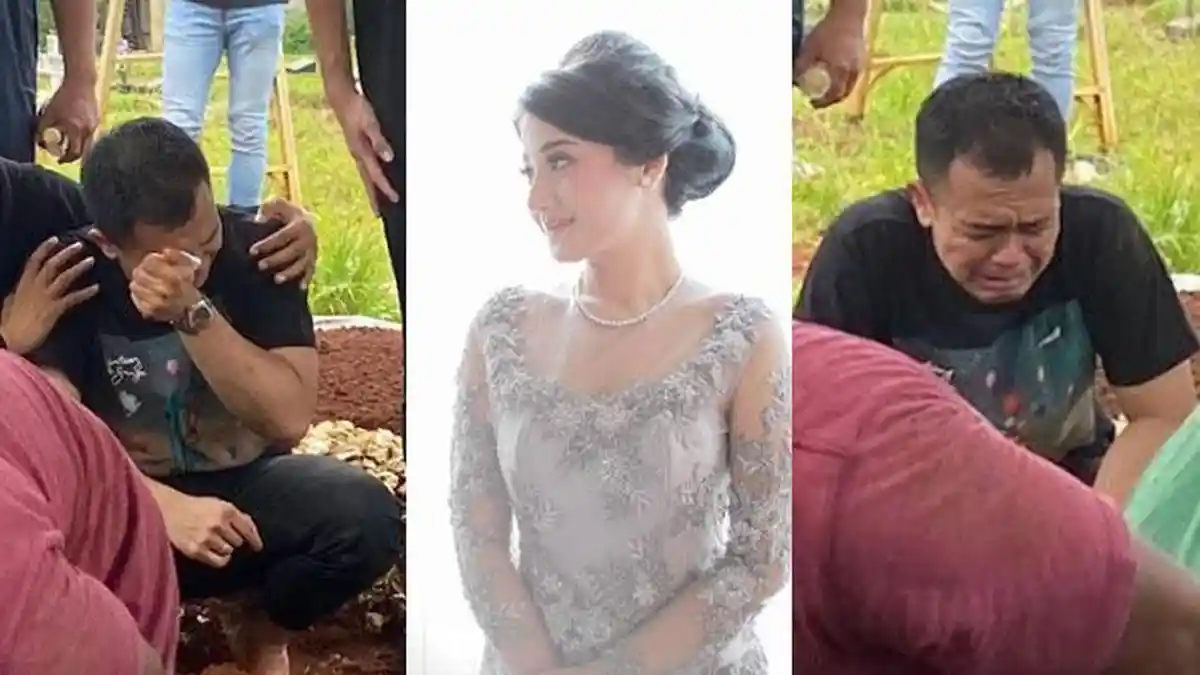 Tangis Rio Alief Pecah Iringi Proses Pemakaman Clerence Cynthia