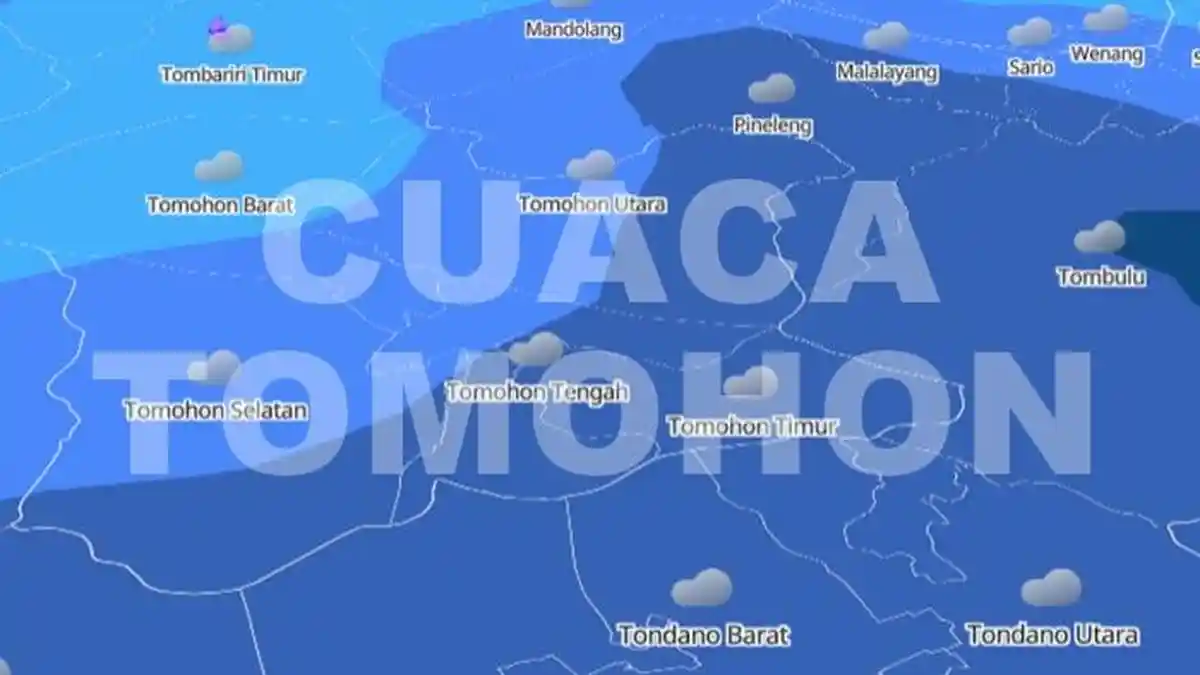 Prakiraan Cuaca Kota Tomohon Sulawesi Utara Besok Minggu 10 Agustus 2025