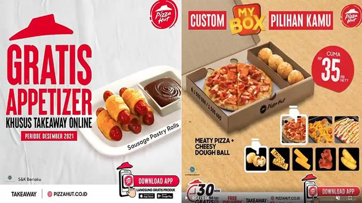 PROMO PIZZA HUT Hari Ini 4 Desember 2021, Nikmati MyBox Cuma Rp 35 Ribu & Takeaway Gratis Appetizer