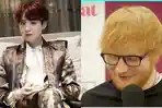 Tagar #BTSxEdSheeran Ramai di Twitter, Suga BTS Kirim Komposisi Musik pada Ed Sheeran