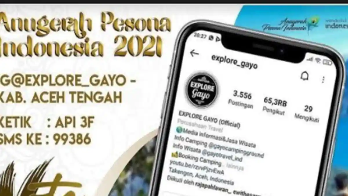 Aceh Masih Teratas Prolehan Suara Sementara,  Anugerah Pesona Indonesia 2021