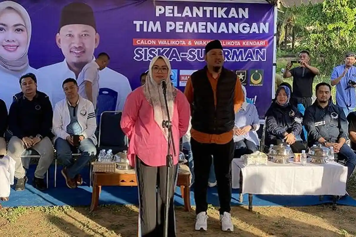 Siska-Sudirman Lantik Tim Pemenangan di Abeli Kendari Sulawesi Tenggara, Beberkan Program Unggulan