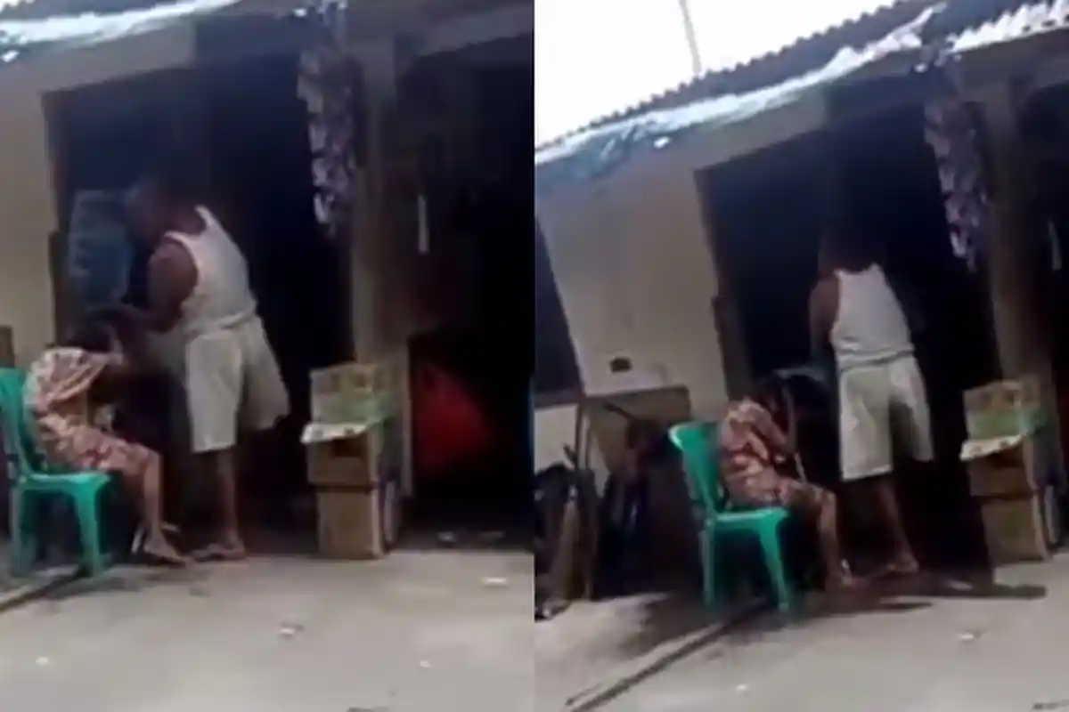 Beredar Video Seorang Pria Siksa Istrinya yang Sakit Stroke, Netizen Malah Muntab ke Tetangganya