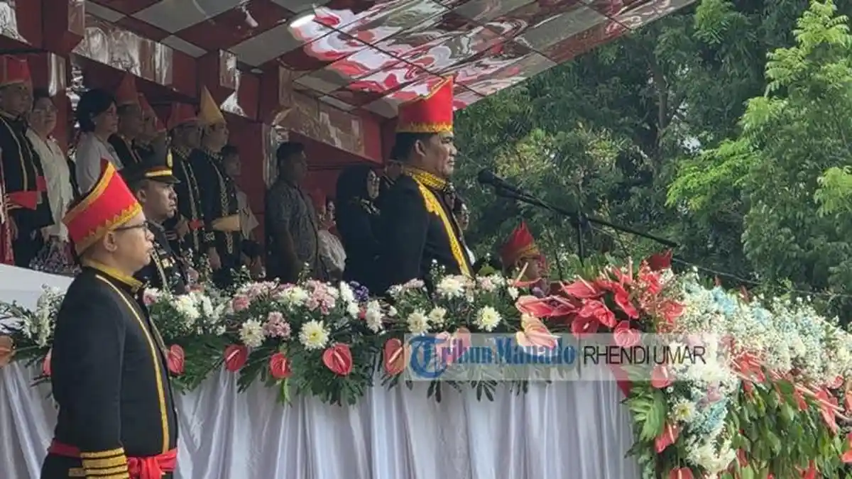 Gubernur Sulut Yulius Selvanus Pimpin Upacara Peringatan Peristiwa Merah Putih di Manado