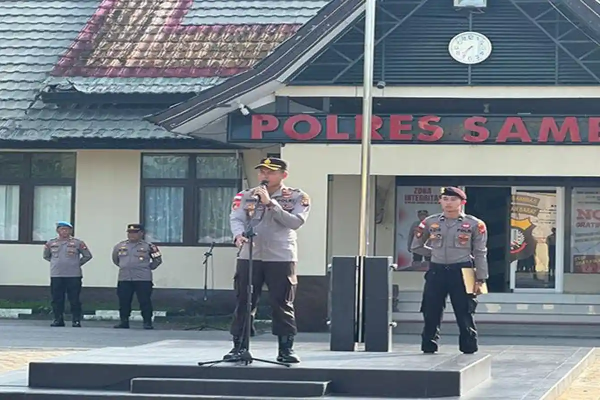 Jaga Semangat Kerja dan Kedisiplinan, Polres Sambas Apel Pasca Libur Idul Adha