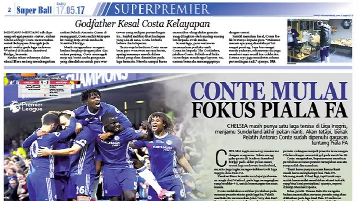 Antonio Conte Mulai Fokus Pikirkan Piala FA