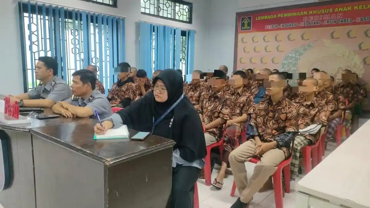 Puluhan Anak Binaan LPKA Medan Menghadiri Sosialisasi Penyelenggaraan Bantuan Hukum Gratis