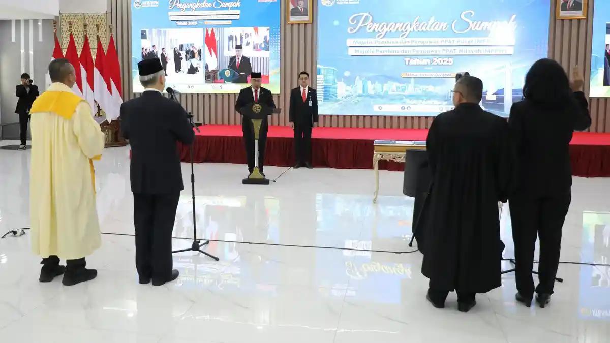Wamen ATR/Waka BPN Lantik Ketua dan Anggota MPPP serta MPPW untuk Perkuat Pengawasan PPAT