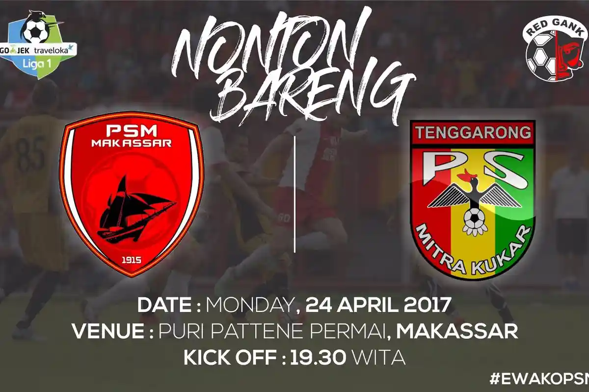 Ini Lokasi Nobar PSM vs Mitra Kukar di Makassar