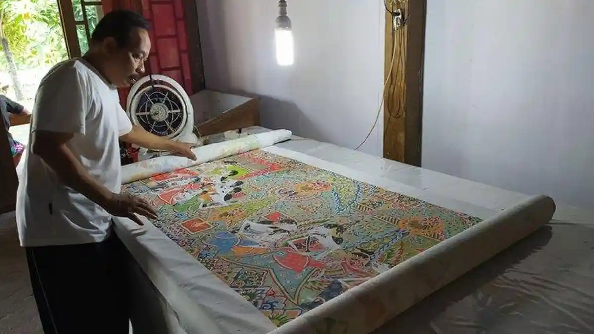Pujianto Kasidi, Seniman Wayang Beber Asal Sragen, Karyanya Pernah Pecahkan Rekor Dunia