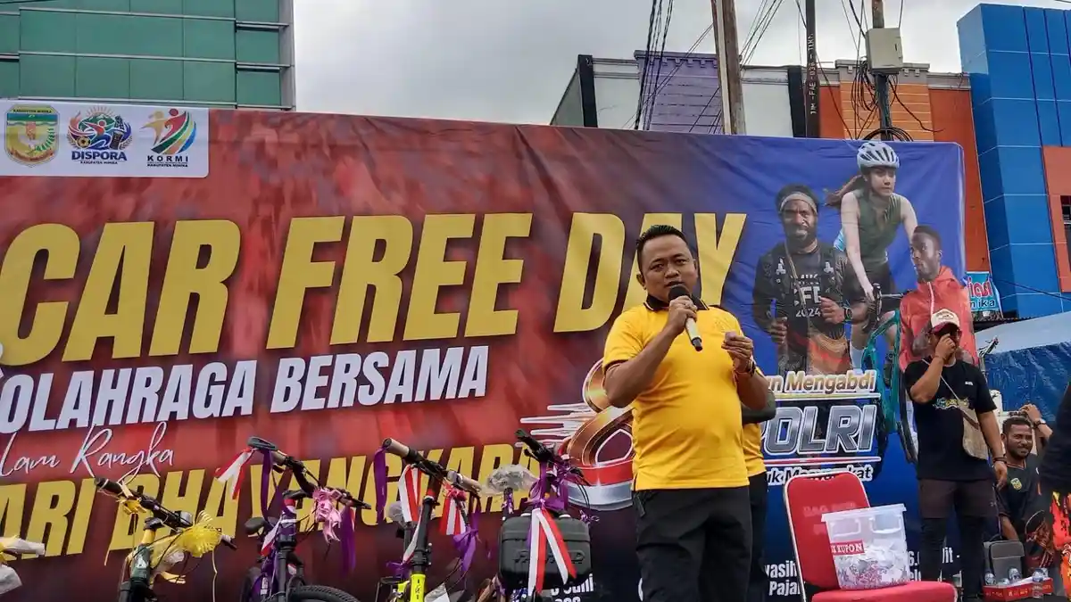 Peringati Hari Bhayangkara, Polres Mimika Gelar Baksos Hingga Siapkan Nobar Piala Dunia