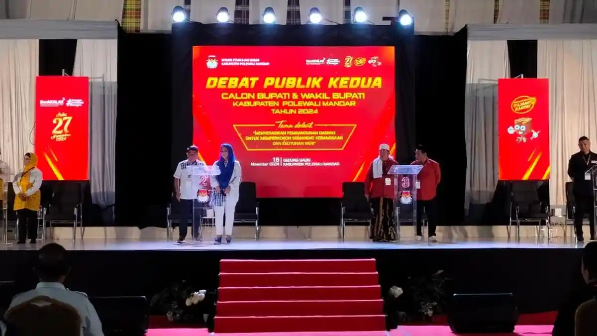 Debat Publik Putaran Kedua Pilkada Polman, 4 Paslon Adu Gagasan Konsep Pembangunan Daerah