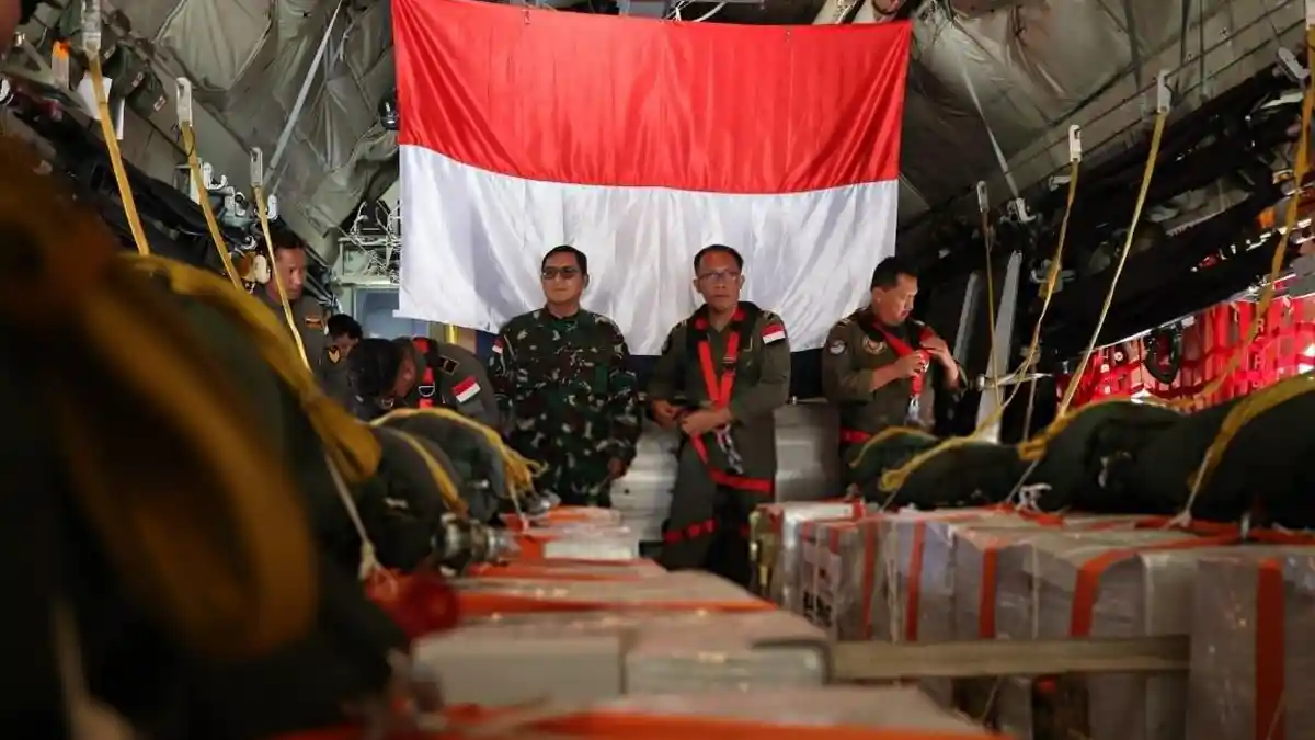 HUT RI, Indonesia Kirim 17,8 Ton Bantuan Lewat Udara untuk Warga Palestina