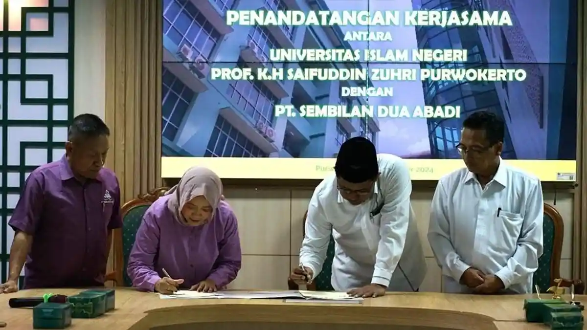 Rektor UIN Saizu dan PT Sembilan Dua Abadi Teken Kerja Sama Pengembangan Bisnis Air Minum Kemasan