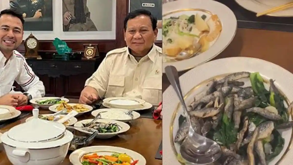 Makan Siang Bareng Prabowo, Raffi Ahmad Bongkar Menunya, Mulai Ikan Asin hingga Gado-gado