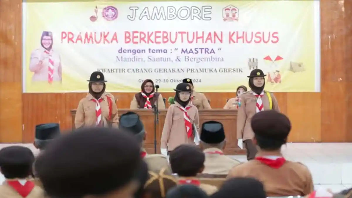 Jambore Pramuka Berkebutuhan Khusus Dibuka Bu Min, Wujud Kabupaten Gresik Ramah Anak