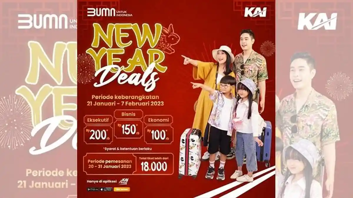 Daftar Rute Kereta Api PT KAI yang Dapat Promo Tahun Baru Mulai 21 Januari Hingga 7 Februari 2023