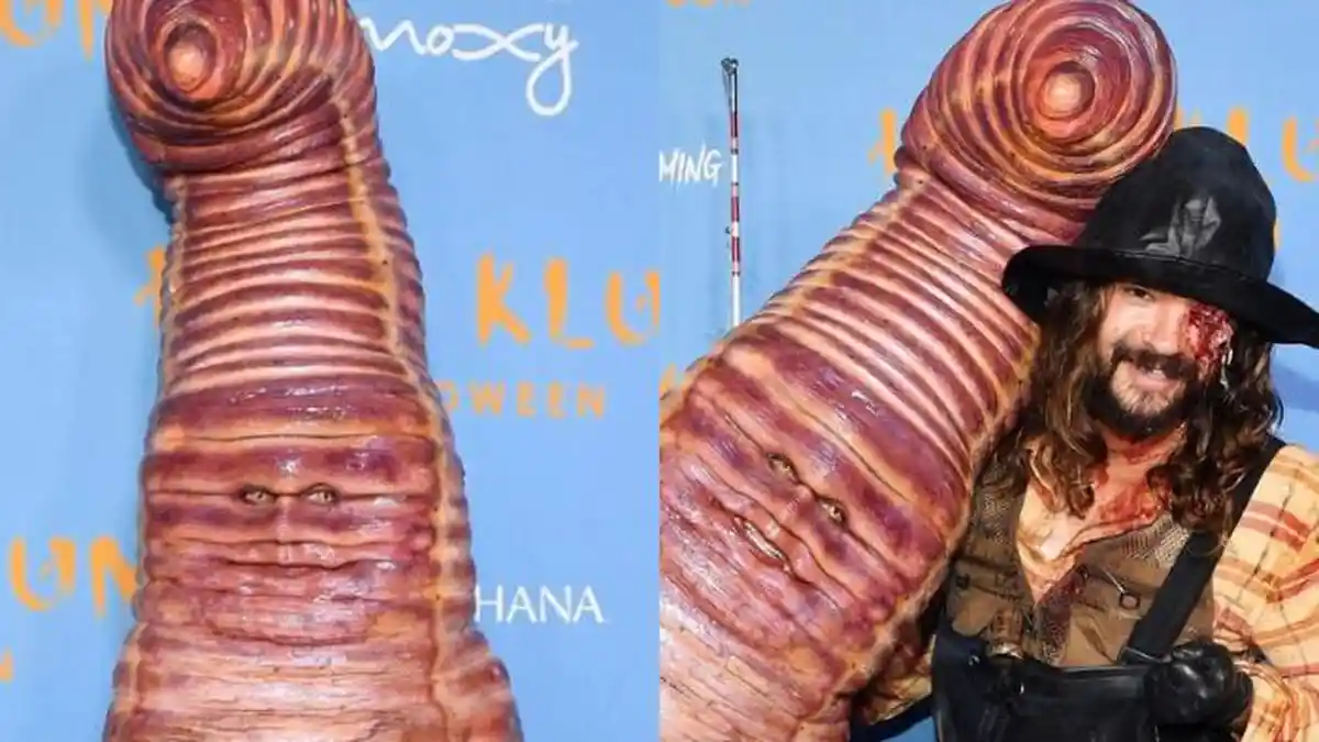 7 Potret Heidi Klum jadi Cacing Raksasa, Tom Kaulitz Berpose jadi Nelayan saat Halloween 2022