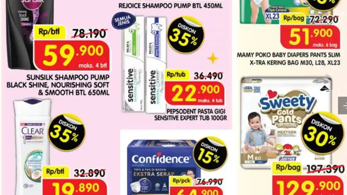 KATALOG Promo Superindo Hari Ini 3 Januari 2024 Semarak Diskon Tahun Baru, Pampers Diskon 30 Persen