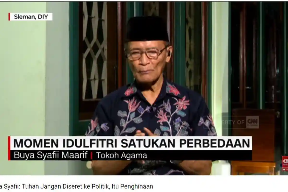 Tanggapi soal Rekonsiliasi Kubu Jokowi-Prabowo, Buya Syafii Maarif: Politik Kita Melelahkan