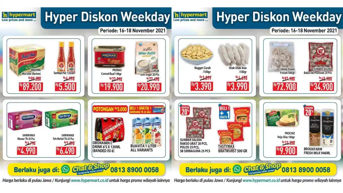 Promo Hypermart 17-18 November 2021, Sariwangi Mawar Rp 4.990, Otak-otak Ikan Rp 3.990