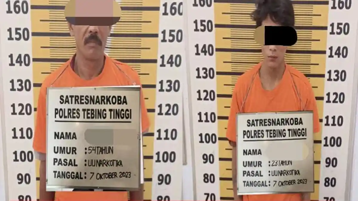 2 Pria Ditangkap Satresnarkoba Polres Tebing Tinggi di Kolam Ikan