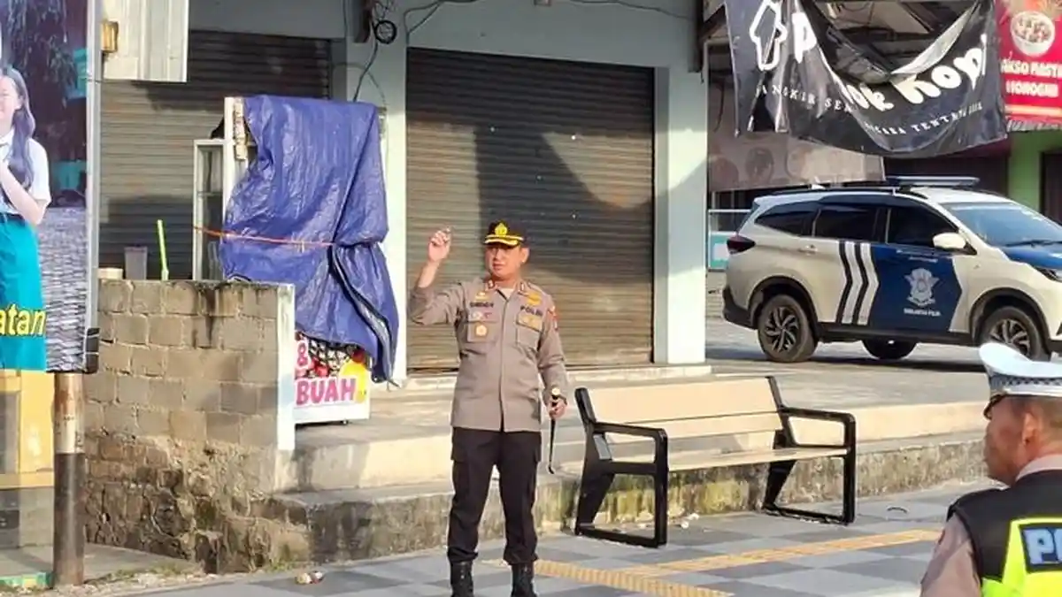 Kapolres Bangka Pimpin Strong Point Pagi