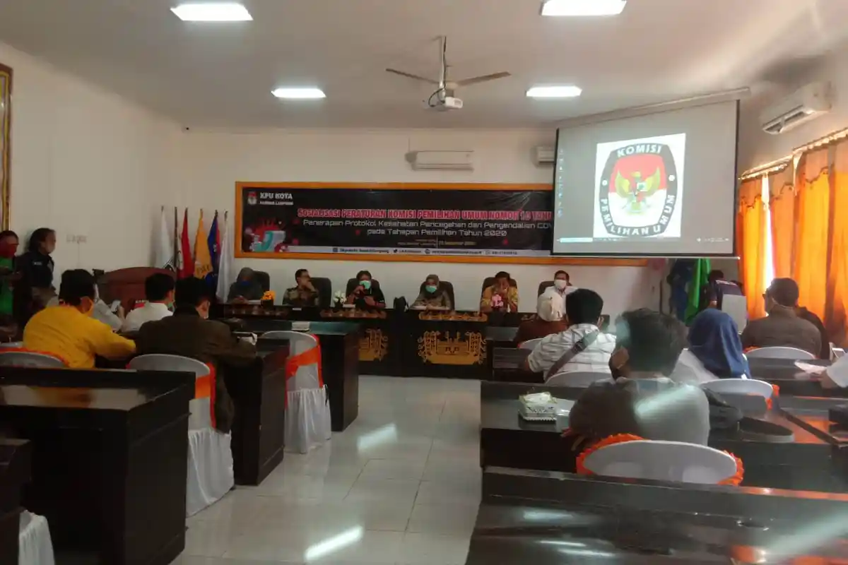KPU Bandar Lampung Batasi Kampanye Maksimal 50 Orang, Ada Sanksi Bagi yang Melanggar
