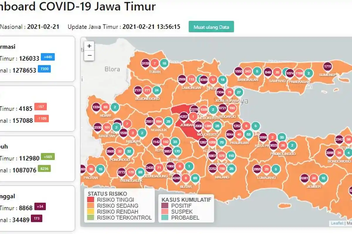 Update Virus Corona di Surabaya 22 Februari 2021 Naik 51, Gubernur Khofifah Ungkap Hasil PPKM Mikro