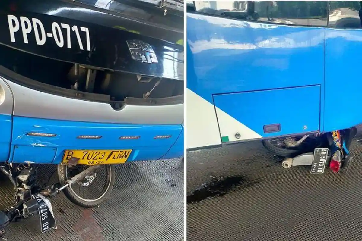 Pemotor Alami Kecelakaan Usai Bersenggolan dengan Bus Transjakarta di Cempaka Putih
