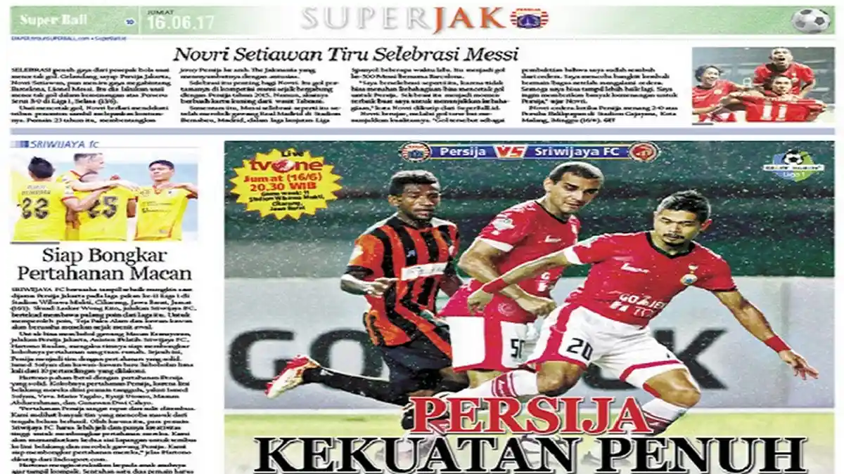 Persija Jakarta Tampil dengan Kekuatan Penuh