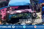 Ditabrak Mobil Pikap, Truk Terguling dan Timpa Motor dalam Kecelakaan di Pamekasan