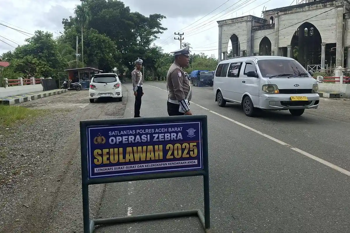 Operasi Zebra Seulawah 2025 di Aceh Barat: Pengendara Diminta Tertib, 10 Ditilang dan 17 Ditegur