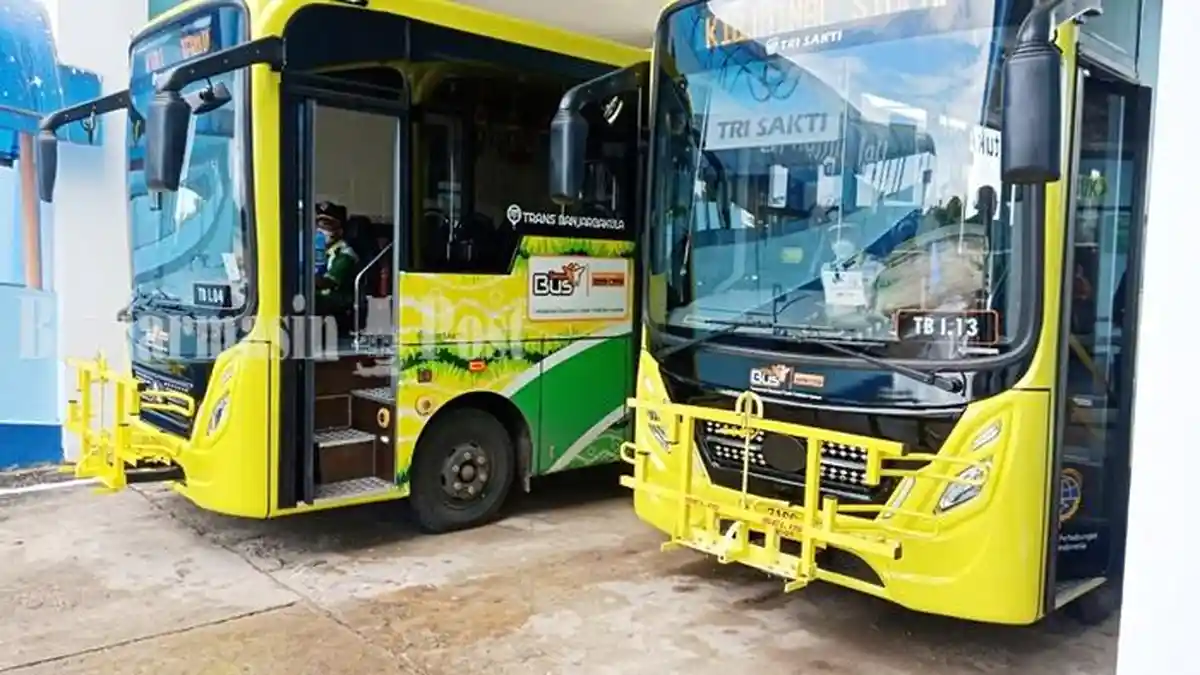Simulasi Bus Trans Banjarbakula Kalsel dari Gambut ke Batibati ...