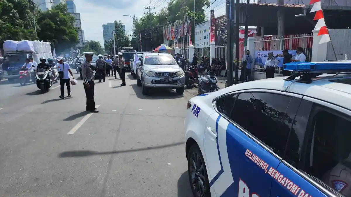 Polda Sumut Amankan Hari Pertama Pendaftaran Bakal Calon Gubernur Sumut