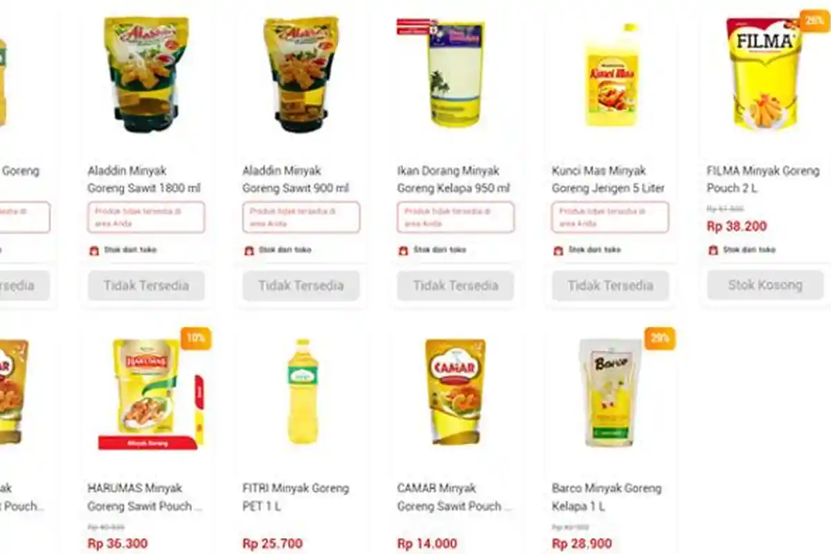 Harga Minyak Goreng di Alfamart dan Alfamidi Hari Ini Jumat 12 Mei 2023: Filma Diskon Jadi Rp 38.200