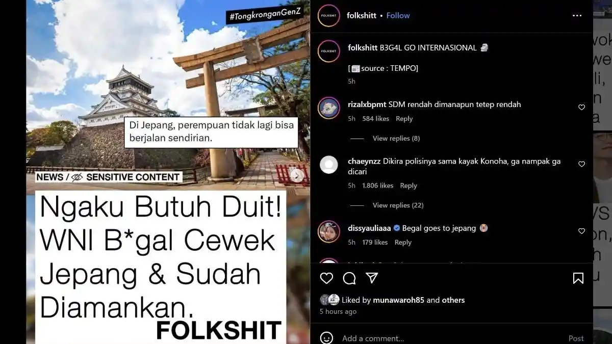 Viral ‘B3G4L GO INTERNASIONAL’ Pengakuan WNI Rampok Perempuan di Jepang