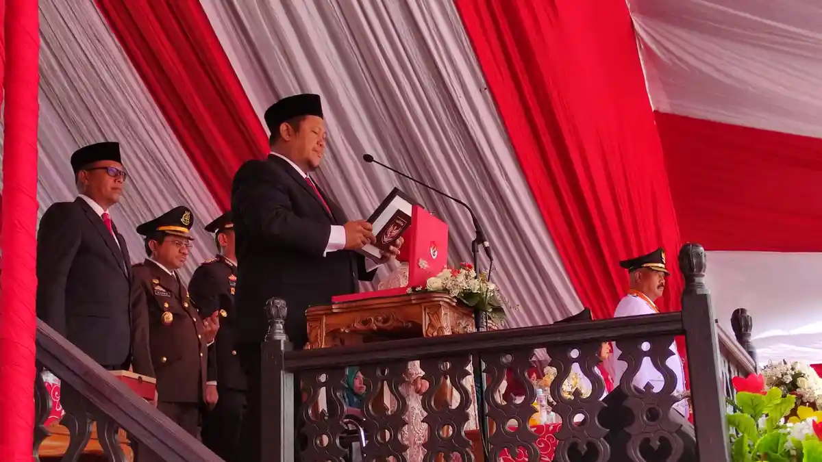 Ketua DPRD Kukar Didaulat Baca Teks Proklamasi dalam Upacara HUT ke-77 Kemerdekaan RI