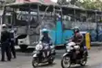 Bus Damri Terbakar