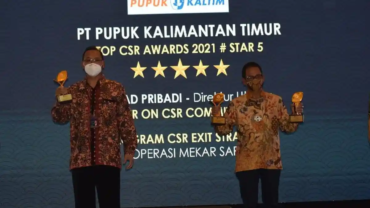 Pupuk Kaltim Sabet 3 Kategori TOP CSR Awards 2021