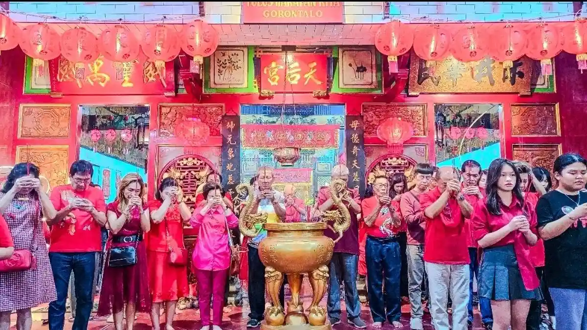 Umat Klenteng Tulus Harapan Kita Gorontalo Rayakan Tahun Baru Imlek, Doakan Daerah Jauh dari Bencana