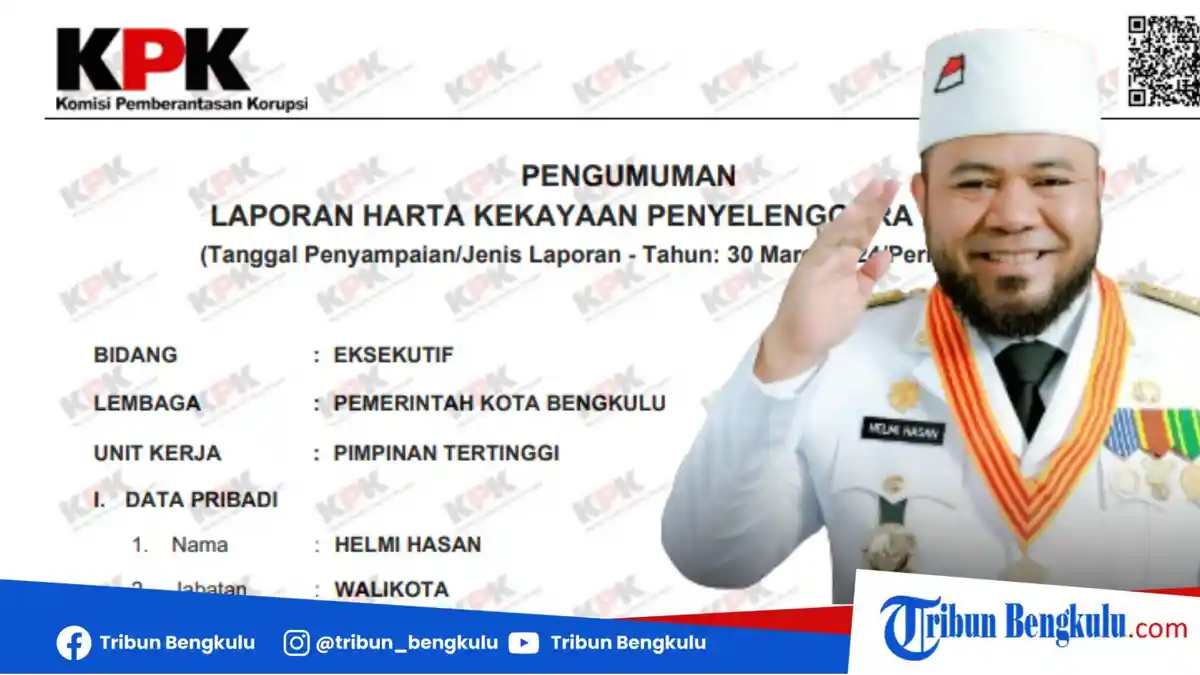 Resmi Jadi Gubernur Bengkulu, Helmi Hasan Adik Menko Zulkifli Hasan Punya Harta Rp 7,4 Miliar