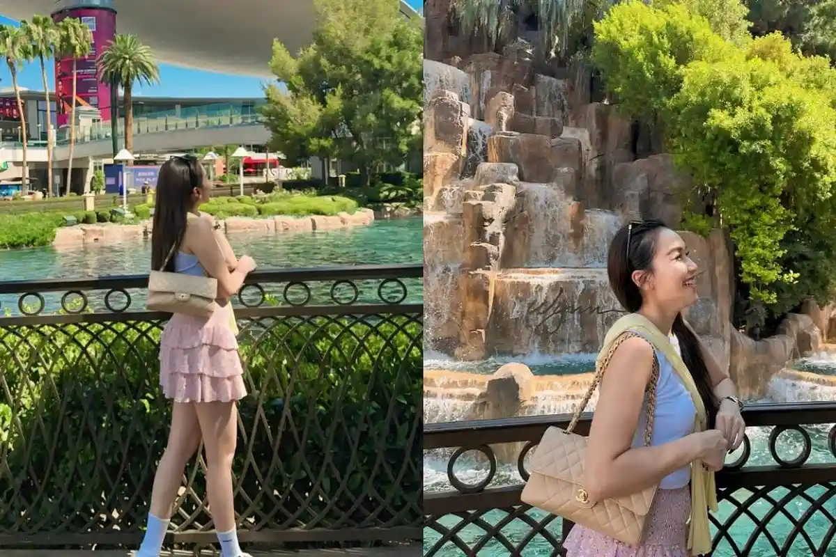 Tak Jadi Nikahi Lettu Fardhana, Ayu Ting Ting Mulai Tebar Pesona, Gaya Bak ABG Liburan ke Las Vegas