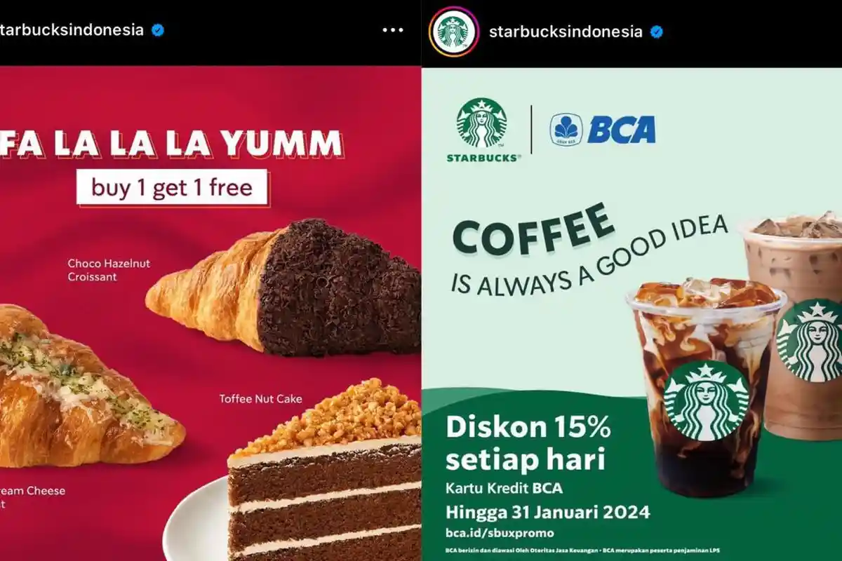 Cek Promo Starbucks Hari Ini, Dapatkan Diskon Buy 1 Get 1 hingga Potongan 15 Persen Pakai Debit BCA