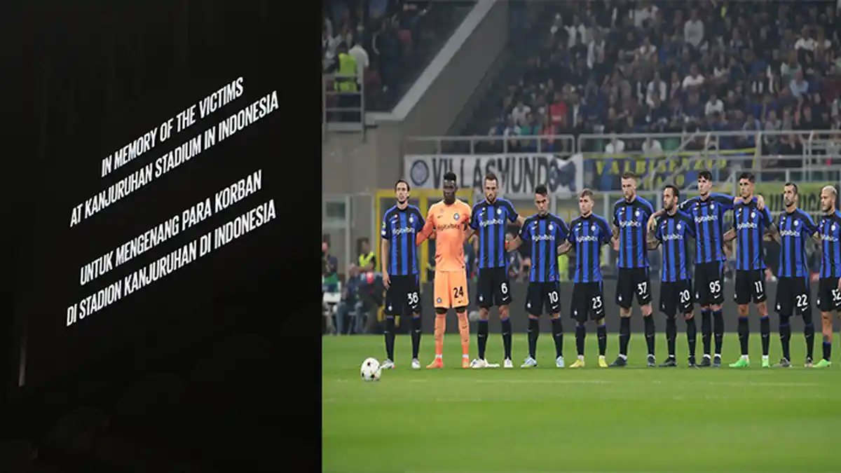 Liga Champions dan Momen Pemain Inter, Barcelona dan Munchen 1 Menit Mengenang Tragedi Kanjuruhan