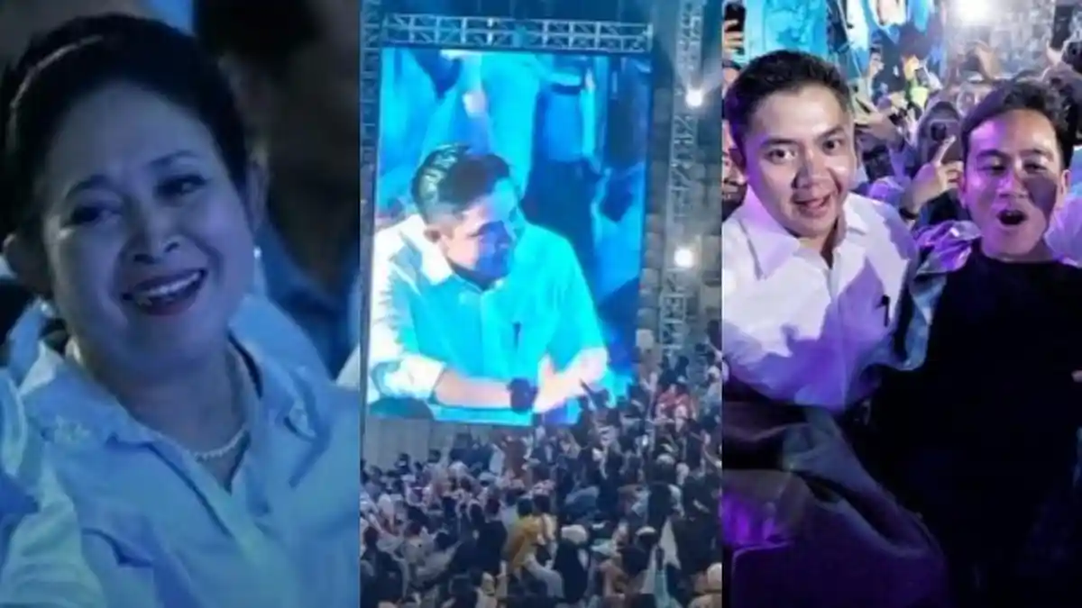 5 Momen Kocak di Pidato Kemenangan Prabowo, Titiek Soeharto Dicie-cie, Gibran Digendong Mayor Teddy