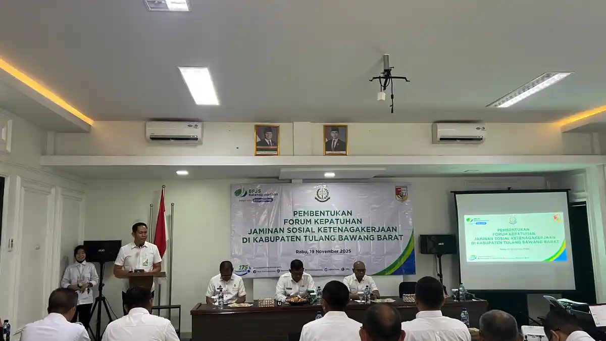 BPJS Ketenagakerjaan Lamteng Bentuk Forum Kepatuhan Bersama Pemkab Tubaba dan Kejari Tubaba