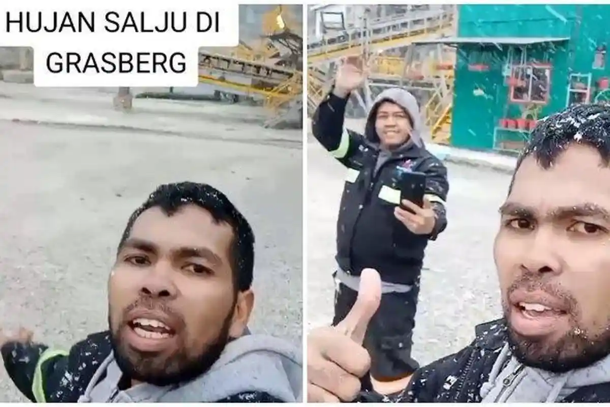 Viral Video Hujan Salju di Mimika Papua, Fenomena Langka di Daerah Tropis, Ini Penjelasan BMKG